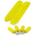 Rampro Corn Utensils Plastic Butter Tray Corn on the Cob Dinnerware Serving Set Dish Tray Server Skewers Large Plastic Stainless Steel Corn Prongs Holders Pack of 2