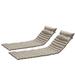 Leumius 2PCS Outdoor Lounge Chair Cushion Replacement Patio Funiture Seat Cushion for Outdoor Indoor Khaki