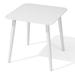 HomeRoots 485599 16 in. Square Metal Outdoor Side Table White