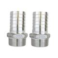 316 Stainless Steel 2 Barb Hose To 2 NPT Male Hose Fitting Adapter Connector For Home Brewing 2 Pack (2 In X 2 In)