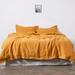 Yellow Mustard Linen Duvet cover Bedding Set/3 Pc Linen Duvet Cover /MustardComforter Cover Set / Mustard Gold duvet cover with 2 pillow set King Queen Full Linen Bedding Set