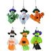 6 Pieces Halloween Decoration Hanging Ghost Pumpkin Ghost Straw Windsock Pendant for Patio Lawn Garden Party and Holiday Decorations