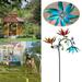 Hxoliqit Large Metal Wind Spin With Three Spin Flowers And Butterflies Wind Millmetal Wind Power Trim For Outdoor Garden Decoration Courtyard All Desk Decorations Mini Ornaments Desktop Ornament