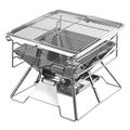 Sijiali Stainless Steel BBQ Grill Mat Mesh Oven Net Kebab Barbecue Rack Baking Tray