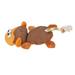 TOYMYTOY Animal Shaped Pet Dog Plush Toy Funny Squeak Sound Toy (Brown Monkey)