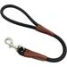 BTINESFUL Short Dog Leash- 18 24 Inch Strong Nylon Training Traffic Leash- Classic Colors No Pull Leash for Medium Large Dogs (Black 1/2 x 18 inch)