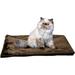 Furhaven ThermaNAP Self-Warming Cat Bed for Indoor Cats & Small Dogs Washable & Reflects Body Heat - Quilted Faux Fur Reflective Bed Mat - Espresso Small