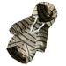 YUEHAO Dog Clothes for Small Dogs Pet Autumn and Winter Hoodies Fleece Stripe Sweatshirt Pet Cats and Dogs Warm Clothe Pet Supplies Pet Dog Clothes (Khaki M)