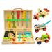 1 Set Childrens Simulation Toolbox Toy Cartoon Toolbox Set Pretend Play Repair Tools Kit Disassembly Repair and Maintenance Tools for Boys