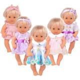 MSYO Fashion Doll Clothes 5 Set Complete Baby Doll Clothes for 12-14 Inch Doll Clothes with 12-14 Inch New Born Baby Doll Clothes Accessories My Life Doll Clothes Our Doll Generation Dolls Clothes