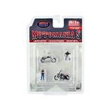 Motomania 5 4 piece Diecast Set (2 Figures and 2 Motorcycles) Limited Edition to 4800 pieces Worldwide for 1/64 Scale Models by American Diorama
