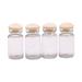 MERIGLARE 4 Pieces 1:12 Miniature Dollhouse Glass Jars Small Glass Bottles Food Toy Kitchen Openable Storage Jars Tiny Seasoning Jars Tall