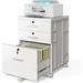 Mobile File Cabinet Fully Assembled Filing Cabinet For Home Office Small File Cabinets With Lock Office Storage Cabinet 3 Drawer For Legal/Letter/A4 File White