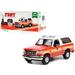 1996 Ford Bronco Police Red and White FDNY (The Official Fire Department the City of New York) Artisan Collection 1/18 Diecast Model Car by Greenlight