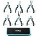 SHALL Mini Pliers Set 6-Piece Small Pliers Tool Set Includes Needle Nose Long Nose Bent Nose Diagonal End Cutting and Linesman for Making Crafts Electronic Repairing & Jewelry with Pouch