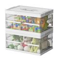 2 Pack Collapsible Storage Bins with Lids Clear Plastic Foldable Storage Box Stackable Storage Containers for Organizing