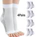 4-pair Anti Fatigue Compression Foot Sleeve Ankle Support Running Cycle Sports Socks Outdoor Ankle Brace Sock White L/XL