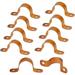 PROCURU 3/4-Inch Copper Pipe Strap Two-Hole Clamp Mount (3/4 10-Pack)