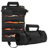 KIHOUT Flash Sales Tool Organizers - Small Tool Bag W/Detachable Pouches Heavy Duty Roll Up Tool Bag Organizer : Tool Pouches - Tool Roll Organizer For Mechanic Electrician & Hobbyist