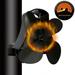 Fireplace Fan 4-Blade Fan Wall-Mounted Unpowered Operation With High-Temperature Magnet Wall-Mounted Magnetic Smoking Tube Heat Energy Fan Yl105 Black+Thermometer