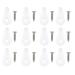 30pcs Mirror Fixing Clips Lens Glass Assembly Wardrobe Cabinets Bookcase Glass Embedded Fixing Clips with Screw (Transparent)