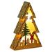 Wefuesd Night Light Christmas Tree Wooden Night Light Christmas Tree Shape Luminous Desktop Ornaments Led Christmas Decorations Night Lights Christmas Decor Christmas Decorations