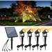 Solar Spotlights Landscape Lights - Low Voltage Outdoor Solar Landscape Lighting - IP65 Waterproof 9.8ft Cable Auto On/Off with 4 Warm White LEDs for Outdoor Garden Yard Landscape Downlight (4-in-1).