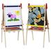 Children s easel wooden children s art easel adjustable standing double-sided easel children s painting set with paper roll black and white board children s holiday birthday gift