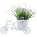 fake flower with bicycle basket Artificial Flower Fake Flower Ornament With Bike Basket Wedding Table Centerpiece Ornament