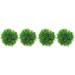 Artificial Grass Ball Leaf Shrubs Outdoor Faux Plants Indoor Lavender Fake Green Balls 4 Pcs