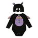 Tosmy Boy Girl Romper Bat Soft Cartoon Romper Bodysuits Outfits With Wing Hat 3Pcs Baby Clothes