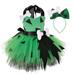 Toddler Kids Girls Roleplay Dog Bones Tulle Dress Princess Outfits 7-8T