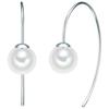 Lulu & Jane Perlen-Ohrhänger Messing Muschelkernperle in Silber 21,6 mm Damen
