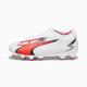 PUMA Ultra Match Ll FG/AG Youth Football Boots, White/Black/Fire Orchid, size 3.5