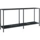 Mayfair Console Table Black 160x35x75.5 cm Tempered Glass
