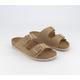 OFFICE Womens Seville Double Buckle Sandals Taupe Suede Grey, 7