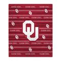 Oklahoma Sooners 50'' x 60'' Logo Stripe Flannel Fleece Blanket