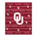 Oklahoma Sooners 50'' x 60'' Logo Stripe Flannel Fleece Blanket