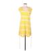 The North Face Casual Dress - Midi Scoop Neck Sleeveless: Yellow Print Dresses - Women's Size Medium