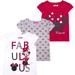 Toddler Minnie Mouse Red/Gray/White Graphic 3-Pack T-Shirt Set