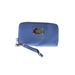MICHAEL Michael Kors Leather Card Holder: Blue Print Bags