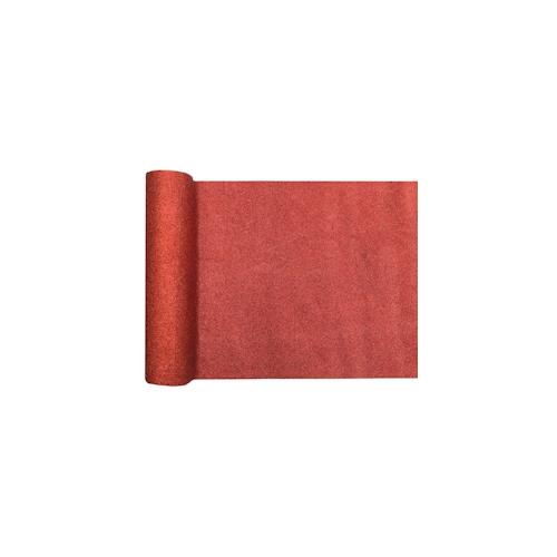 Tischläufer rot glitzer 3 m x 28 cm