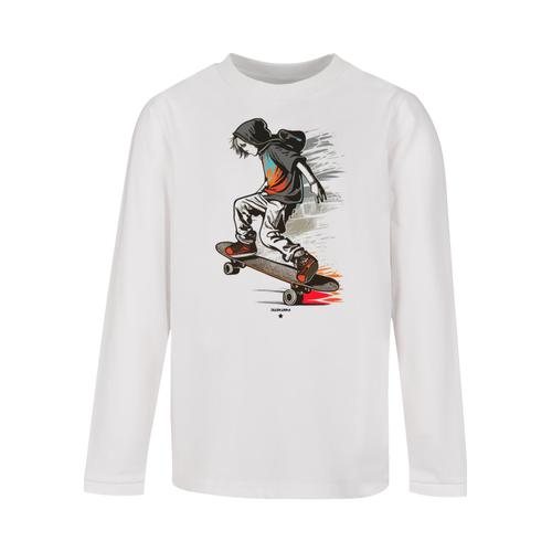 „T-Shirt F4NT4STIC „“Skateboarder““ Gr. 158/164, weiß Mädchen Shirts T-Shirts Print“