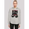 Sweatshirt F4NT4STIC "Run DMC Hip-Hop Music Band NYC", Damen, Gr. XL, grau, Obermaterial: 100% Baumwolle, casual, oversize, Langarm ohne Bündchen, Sweatshirts, Musik,Band,Logo