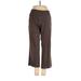 Theory Khaki Pant Flared Leg Boyfriend: Brown Print Bottoms - Women's Size 4