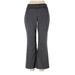 The Limited Dress Pants - Mid/Reg Rise Flared Leg Trouser: Gray Bottoms - Women's Size 10