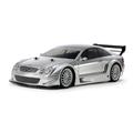 Tamiya 47493 1:10 RC MB CLK AMG 2002 TT-02 Silber lackiert - ferngesteuertes Auto, RC Fahrzeug, Modellbau, Bausatz zum Zusammenbauen, Hobby, Basteln, RC Modellbau