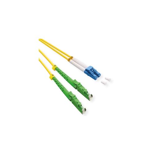 ROLINE LWL-Kabel duplex 9/125µm OS2, LSH APC / LC UPC, LSOH, gelb, 5 m