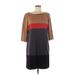 Tahari by ASL Casual Dress - Shift: Black Color Block Dresses - Women's Size 10