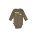 Just One You Made by Carter's Long Sleeve Onesie: Gold Jacquard Bottoms - Size 6 Month